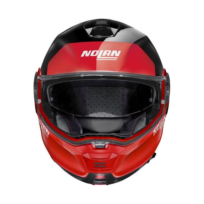 Casco Modulare N100-5 P Distinctive N-com 027 Glossy Black Red Nolan